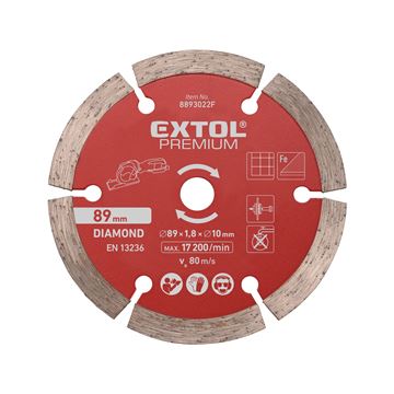 Kotouč diamantový, řezný, segmentový, ? 89x1,0x10mm (8893022F) EXTOL PREMIUM