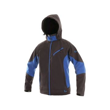 Pánská softshell bunda CXS SACRAMENTO, šedo-modrá (1230-008-706-00) CXS