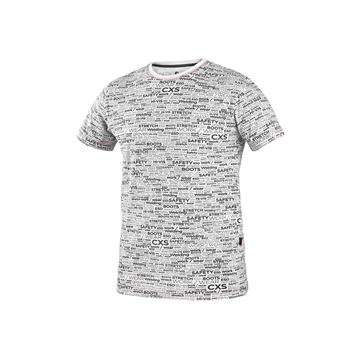 Tričko CXS DARREN, krátký rukáv, potisk CXS logo, bílé (1610-200-109-00) CXS