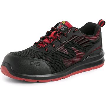 Obuv polobotka CXS ISLAND PAROS S1P ESD, černo - červená (2126-067-805-00) CXS