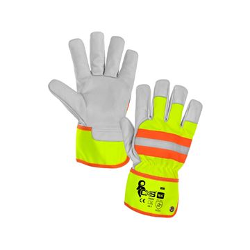 Rukavice HIVI, kombinované, žluto-oranžové, vel. 10,5 (3210-081-152-11) Canis Safety