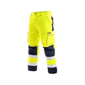 Pánské reflexní kalhoty CARDIFF, zimní, žluté, vel. XXXL (1111-001-155-97) Canis Safety