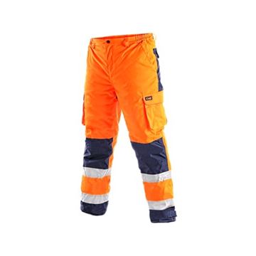 Pánské reflexní kalhoty CARDIFF, zimní, oranžové, vel. XXXL (1111-001-205-97) Canis Safety