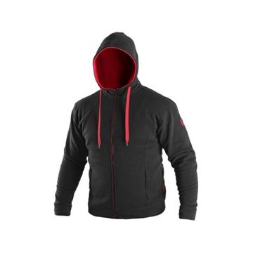 Pánská mikina HARRISON, černo-červená, vel. 2XL (1520-010-805-96) Canis Safety
