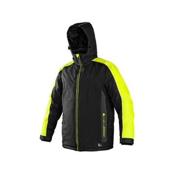 Bunda CXS BRIGHTON, zimní, černo-žlutá, vel. 3XL (1210-078-802-97) CXS