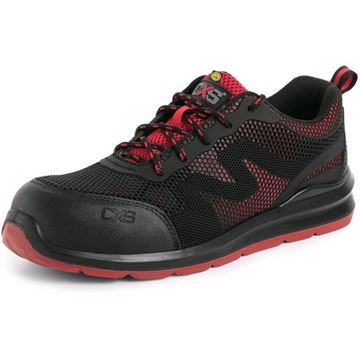 Obuv polobotka CXS ISLAND PAROS S1P ESD, černo - červená, vel. 43 (2126-067-805-43) CXS