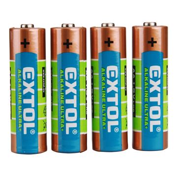 Baterie alkalické, 4ks, 1,5V AA (LR6) (42011) EXTOL ENERGY