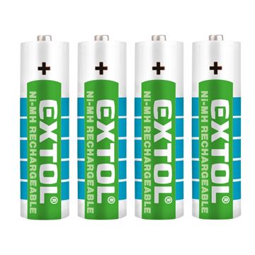 Baterie nabíjecí, 4ks, AA (HR6), 1,2V, 2400mAh, NiMh (42061) EXTOL ENERGY