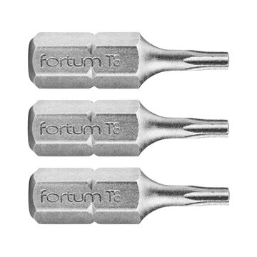 Hrot TORX, sada 3ks, T 8x25mm, S2 (4741408) FORTUM-KITO