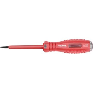 Zkoušečka napětí 110-250V, plochá (-), 160mm (8831203) EXTOL PREMIUM