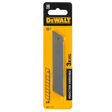 Indukčně kalená odlamovací čepel 18 mm – 3 ks DeWalt DWHT11719-0