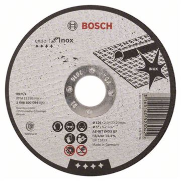 Bosch Dělicí kotouč rovný Expert for Inox AS 46 T INOX BF, 125 mm, 2,0 mm