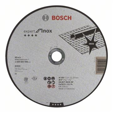 Bosch Dělicí kotouč rovný Expert for Inox AS 46 T INOX BF, 230 mm, 2,0 mm