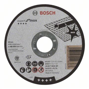 Bosch Dělicí kotouč rovný Expert for Inox AS 46 T INOX BF, 115 mm, 1,6 mm