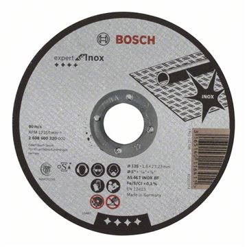 Bosch Dělicí kotouč rovný Expert for Inox AS 46 T INOX BF, 125 mm, 1,6 mm