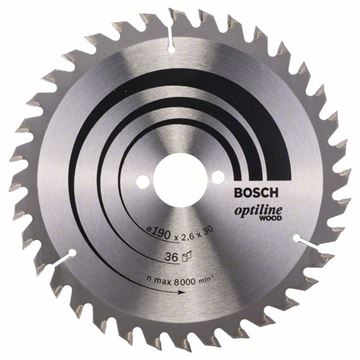 Bosch Pilový kotouč Optiline Wood 190 x 30 x 2,6 mm, 36