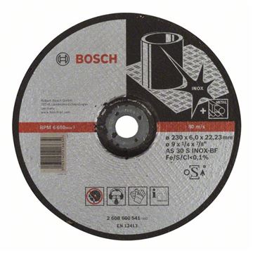 Bosch Hrubovací kotouč profilovaný Expert for Inox AS 30 S INOX BF, 230 mm, 6,0 mm