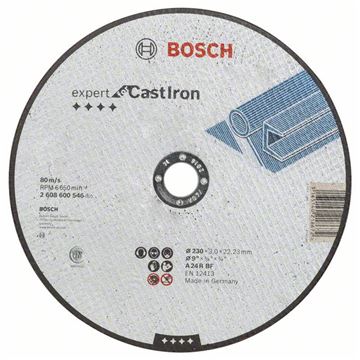 Bosch Dělicí kotouč rovný Expert for Cast Iron AS 24 R, 230 mm, 3,0 mm