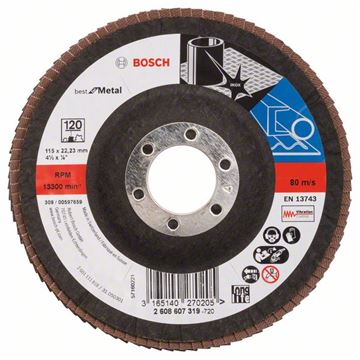 Bosch Lamelový brusný kotouč X571, Best for Metal D = 115 mm; K = 120, lomený