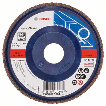 Bosch Lamelový brusný kotouč X551, Expert for Metal D = 115 mm; K = 120; rovný