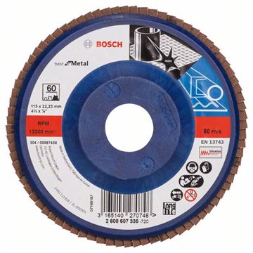 Bosch Lamelový brusný kotouč X571, Best for Metal D = 115 mm; K = 60, rovný