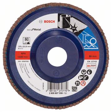 Bosch Lamelový brusný kotouč X571, Best for Metal D = 125 mm; K = 60, rovný