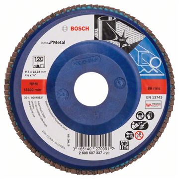 Bosch Lamelový brusný kotouč X571, Best for Metal D = 115 mm; K = 120, rovný