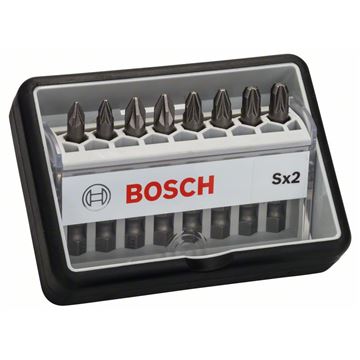 Bosch 8dílná sada šroubovacích bitů Robust Line, Sx Extra-Hart 49 mm, 8dílná sada