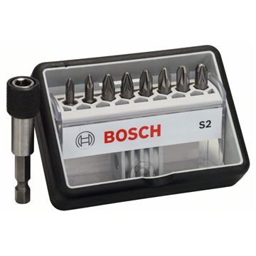 Bosch (8+1)dílná sada šroubovacích bitů Robust Line, S Extra-Hart 25 mm, (8+1)dílná sada