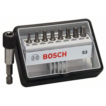 Bosch (8+1)dílná sada šroubovacích bitů Robust Line, S Extra-Hart 25 mm, (8+1)dílná sada