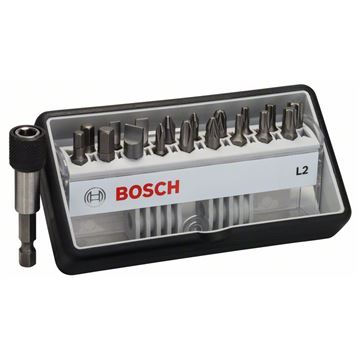 Bosch (18+1)dílná sada šroubovacích bitů Robust Line, L Extra-Hart 25 mm, (18+1)dílná sada