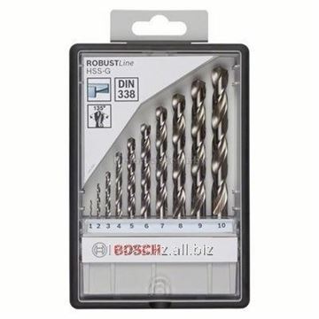 Bosch Sada vrtáků do kovu Robust Line HSS-G, 10dílná, 135° 1; 2; 3; 4; 5; 6; 7; 8; 9; 10 mm, 135°