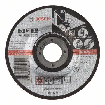 Bosch Dělicí kotouč 3 v 1 A 46 S BF, 115 mm, 2,5 mm