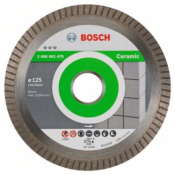 Bosch Diamantový dělicí kotouč Best for Ceramic Extra-Clean Turbo 125 x 22,23 x 1,4 x 7 mm