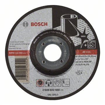 Bosch Hrubovací kotouč profilovaný Expert for Inox AS 30 S INOX BF, 125 mm, 6,0 mm