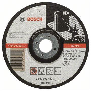 Bosch Hrubovací kotouč profilovaný Expert for Inox AS 30 S INOX BF, 150 mm, 6,0 mm