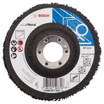 Bosch Čisticí kotouč N377, Best for Metal 115 mm, 22,23 mm, SiC