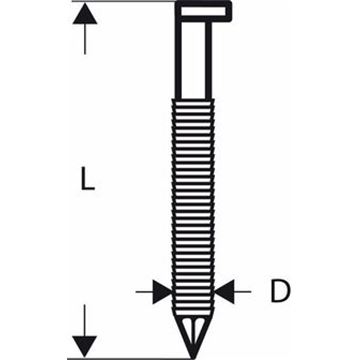 Hřebíky s hlavou tvaru D v pásu SN34DK 90R - 3,1 mm, 90 mm, bez povrchové úpravy, drážkovaný BOSCH