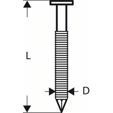 Hřebíky s kulatou hlavou v pásu SN21RK 75RG - 2,8 mm, 75 mm, pozinkovaný, drážkovaný BOSCH