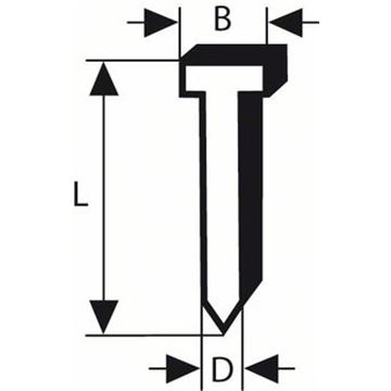 Hřeb se zápustnou hlavou SK64 55G - 1,6 mm, 55 mm, pozinkovaný BOSCH