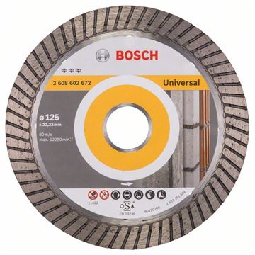 Bosch Diamantový dělicí kotouč Best for Universal Turbo 125 x 22,23 x 2,2 x 12 mm