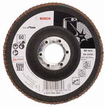 Bosch Lamelový brusný kotouč X581, Best for Inox 115 mm, 22,23 mm, 60