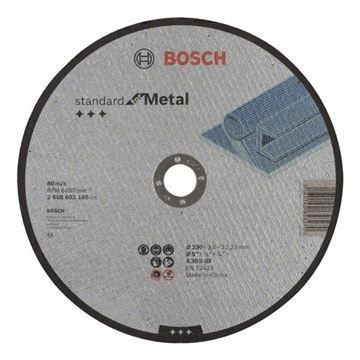 Bosch Dělicí kotouč rovný Standard for Metal A 30 S BF, 230 mm, 22,23 mm, 3,0 mm