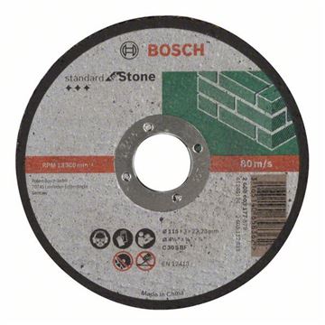 Dělicí kotouč rovný Standard for Stone - C 30 S BF, 115 mm, 22,23 mm, 3,0 mm BOSCH