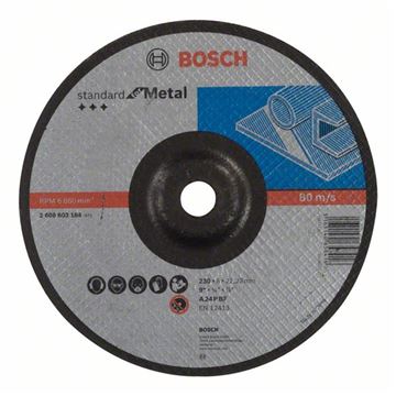 Bosch Hrubovací kotouč profilovaný Standard for Metal A 24 P BF, 230 mm, 22,23 mm, 6,0 mm