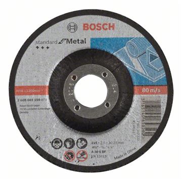 Bosch Dělicí kotouč profilovaný Standard for Metal A 30 S BF, 115 mm, 22,23 mm, 2,5 mm