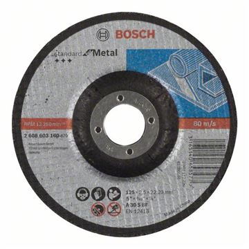 Bosch Dělicí kotouč profilovaný Standard for Metal A 30 S BF, 125 mm, 22,23 mm, 2,5 mm