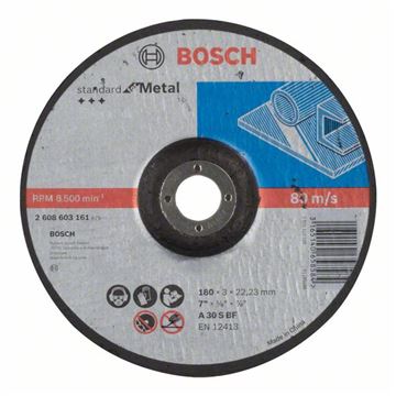 Bosch Dělicí kotouč profilovaný Standard for Metal A 30 S BF, 180 mm, 22,23 mm, 3,0 mm