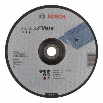 Bosch Dělicí kotouč profilovaný Standard for Metal A 30 S BF, 230 mm, 22,23 mm, 3,0 mm