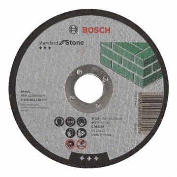 Dělicí kotouč rovný Standard for Stone - C 30 S BF, 125 mm, 22,23 mm, 3,0 mm BOSCH